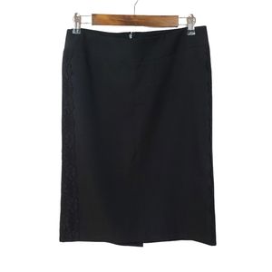 Mossimo Lace Strip Black Pencil Skirt 2